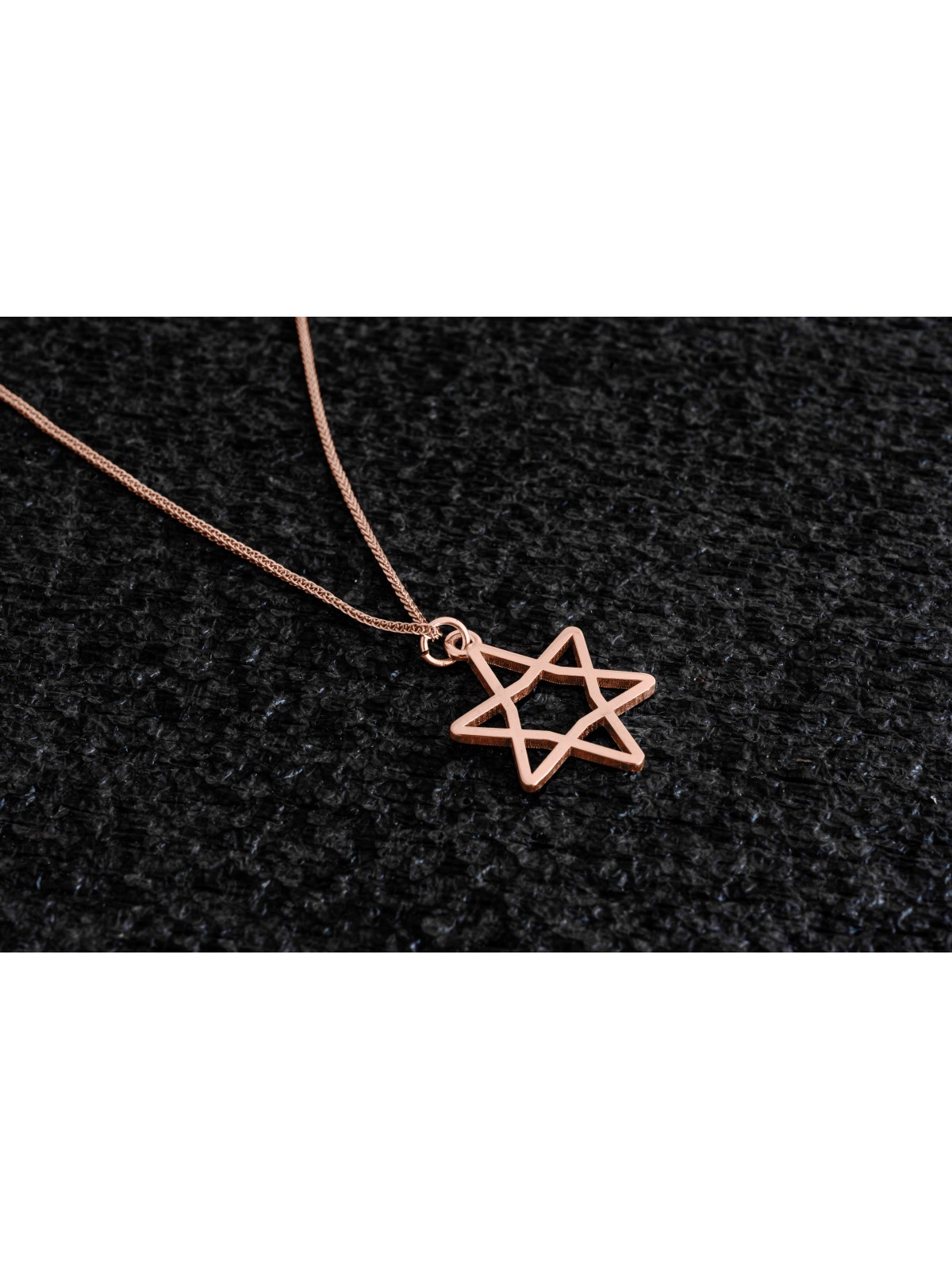 שרשרת זהב חלול מגן דוד פשוט, מתנות חתונה יהודיות, ישר
